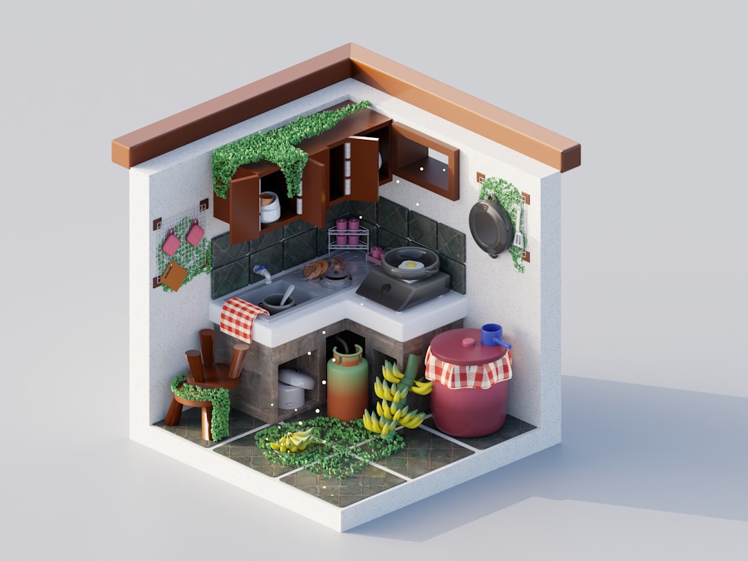 render 3D lowpoly isometric illustration wallpaper desktop design